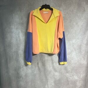Yellow, Orange, and Blue Sweatshirt